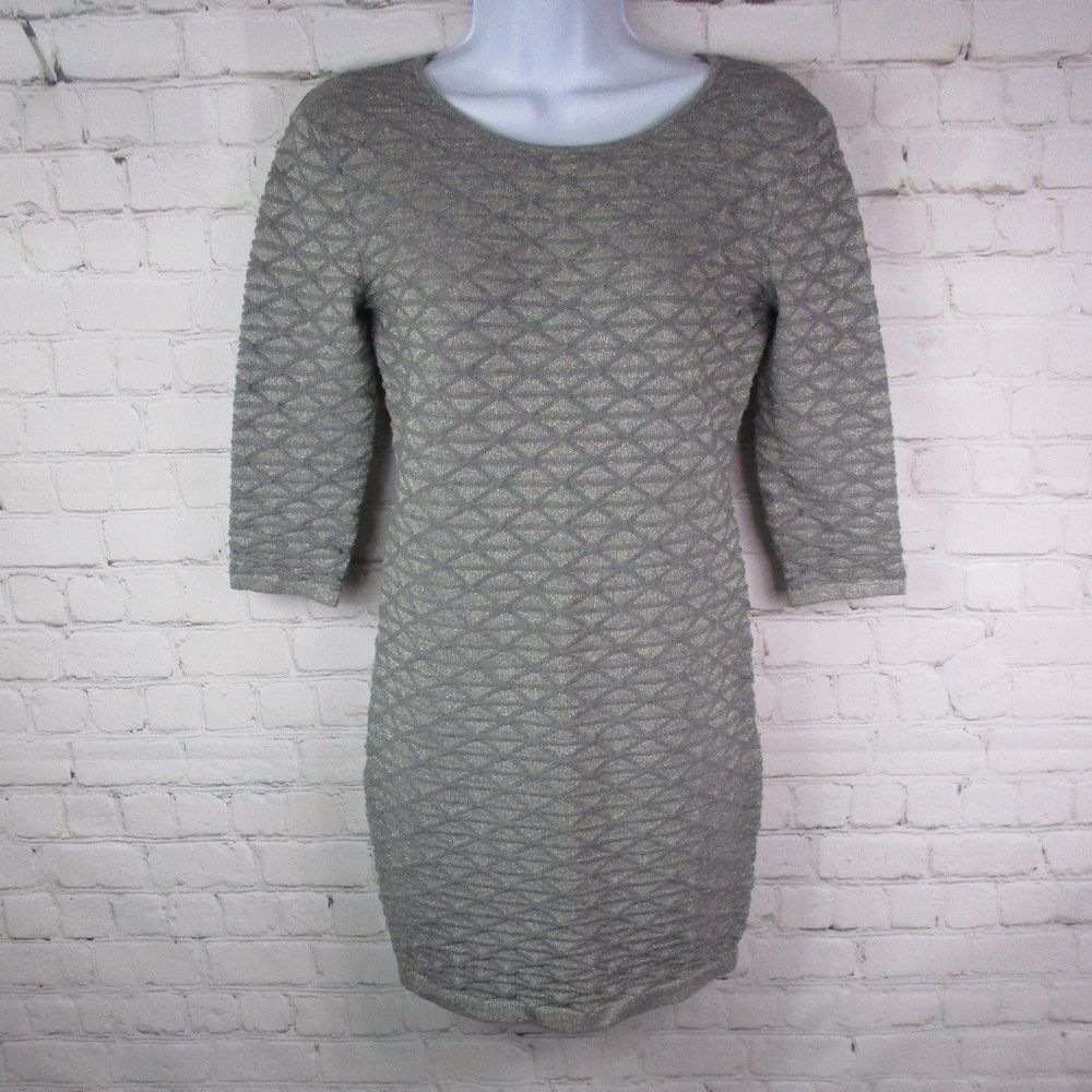 Moda International Body Con Metallic Sparkle Dress